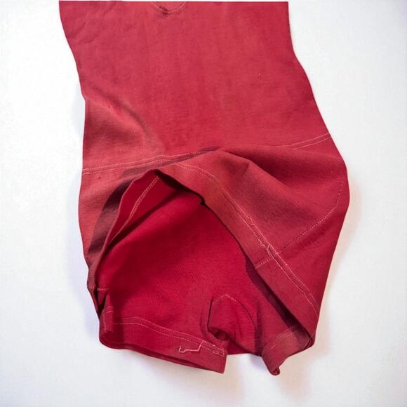 Vintage Antique 1930s Red Cotton Swimming Suit Women's Skort Stretch Small - Picture 3 of 4